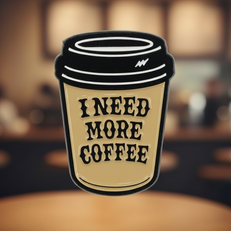 ☕😵💫 I Need More Coffee Pin