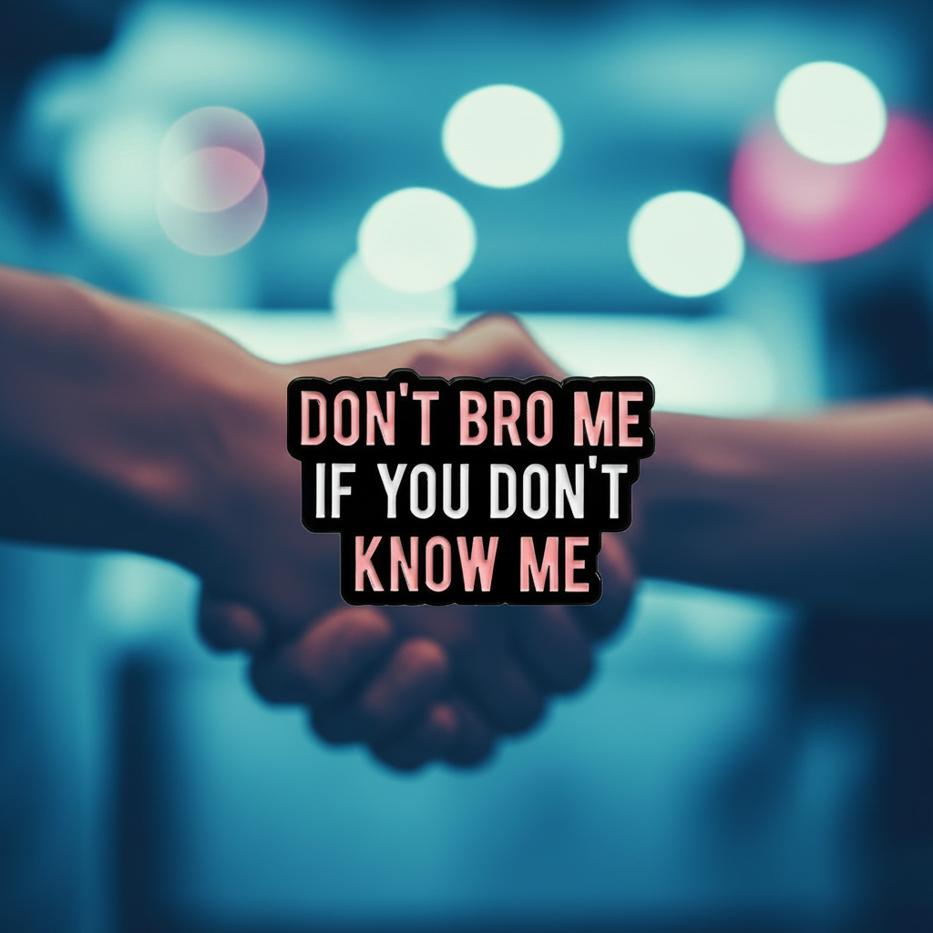🖤✋ Don’t Bro Me If You Don’t Know Me Pin