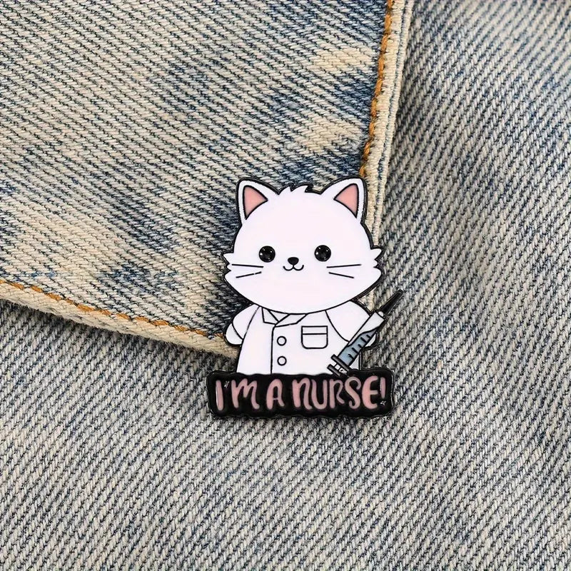 🐱💉 I’m a Nurse Cat Pin