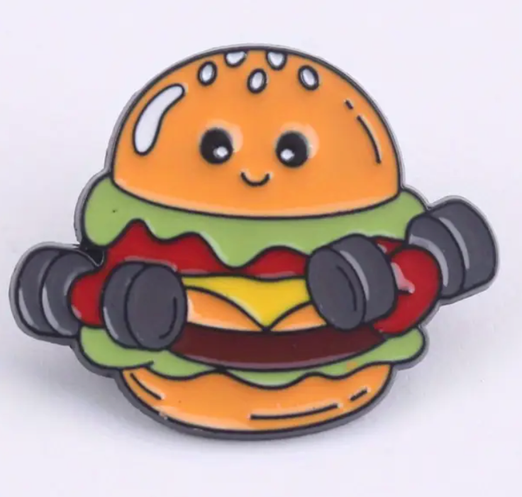 🍔 Gym Burger Pin