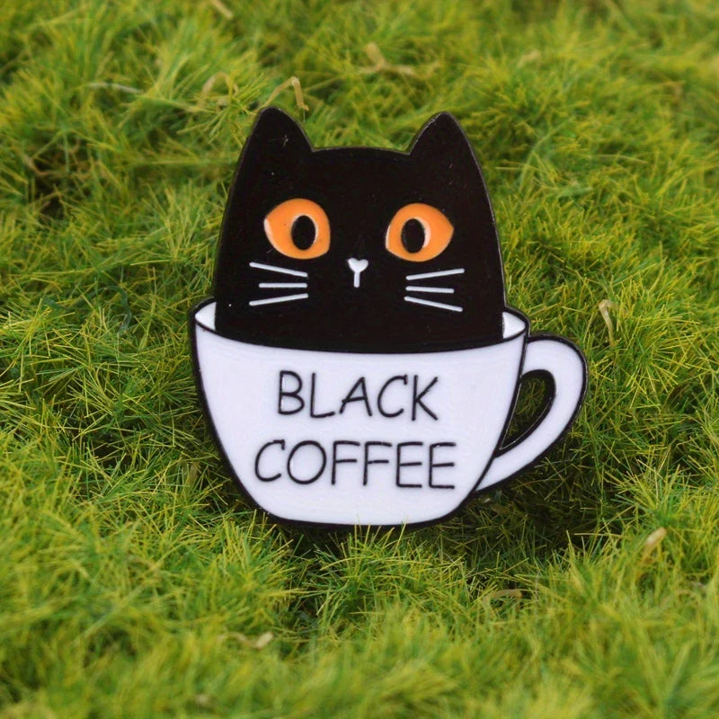 🐈⬛☕ Black Coffee Cat Pin
