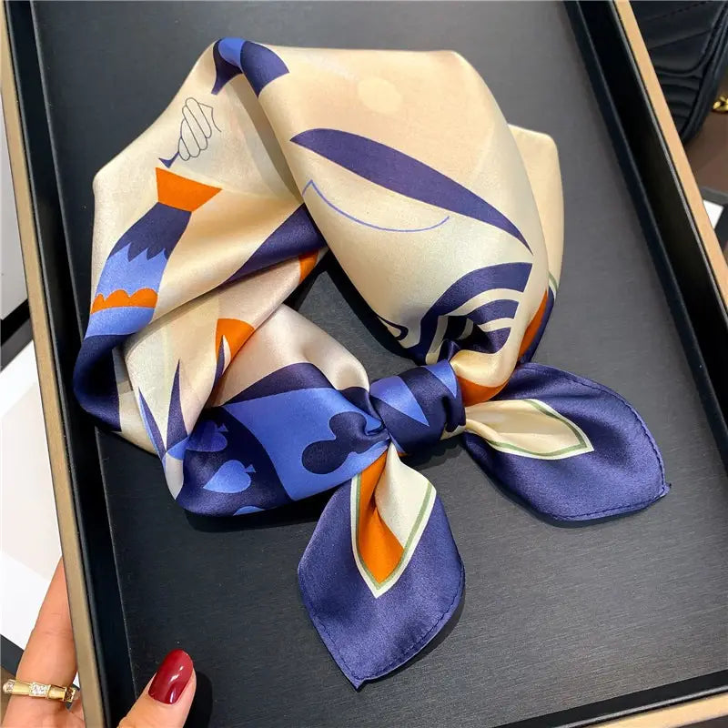 Poker King & Queen Silk Scarf