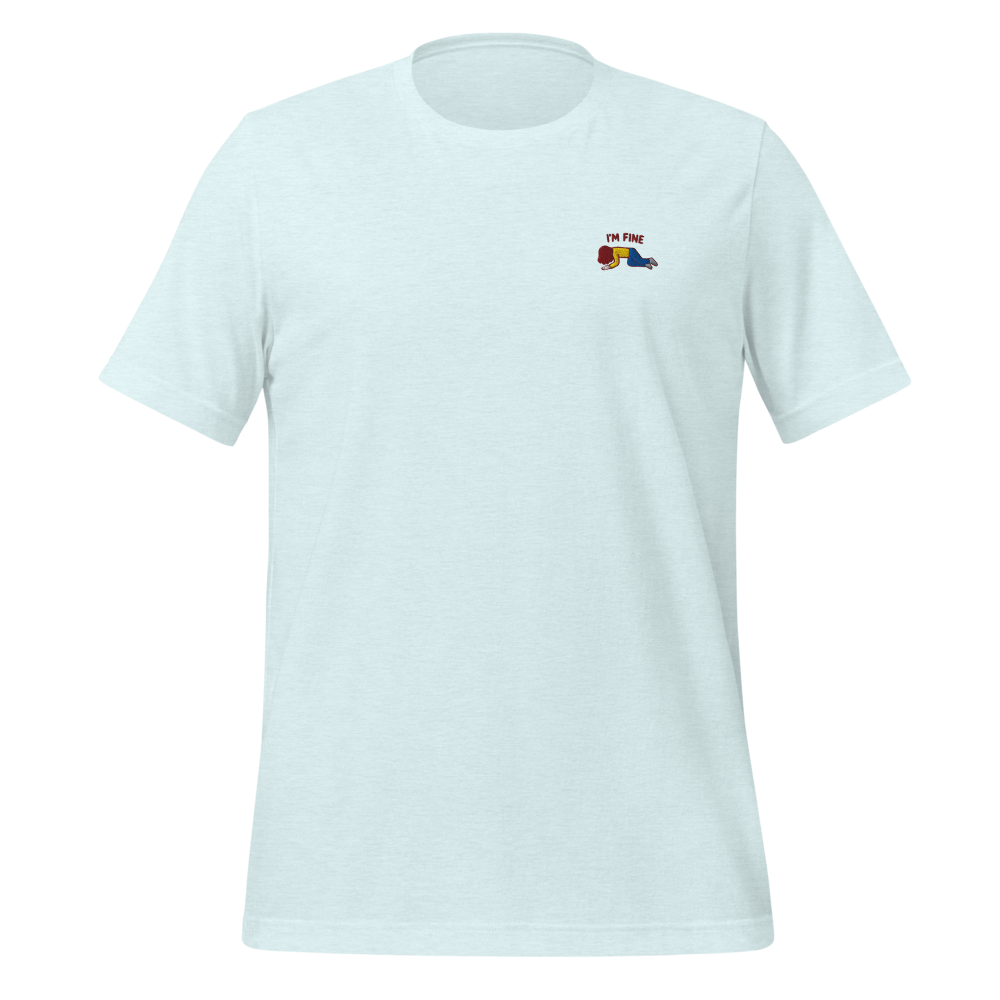 I’m Fine Meme Embroidered T-Shirt