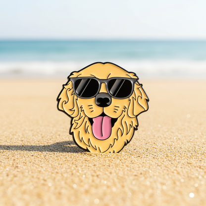 Golden Retriever with Sunglasses