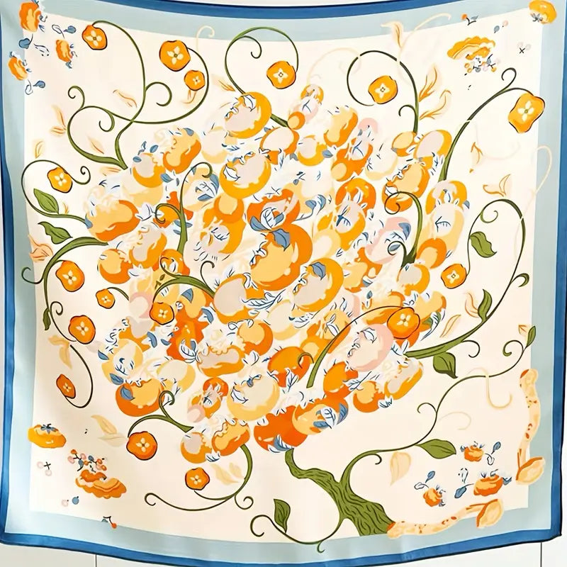 Bohemian Bloom Mulberry Silk Scarf