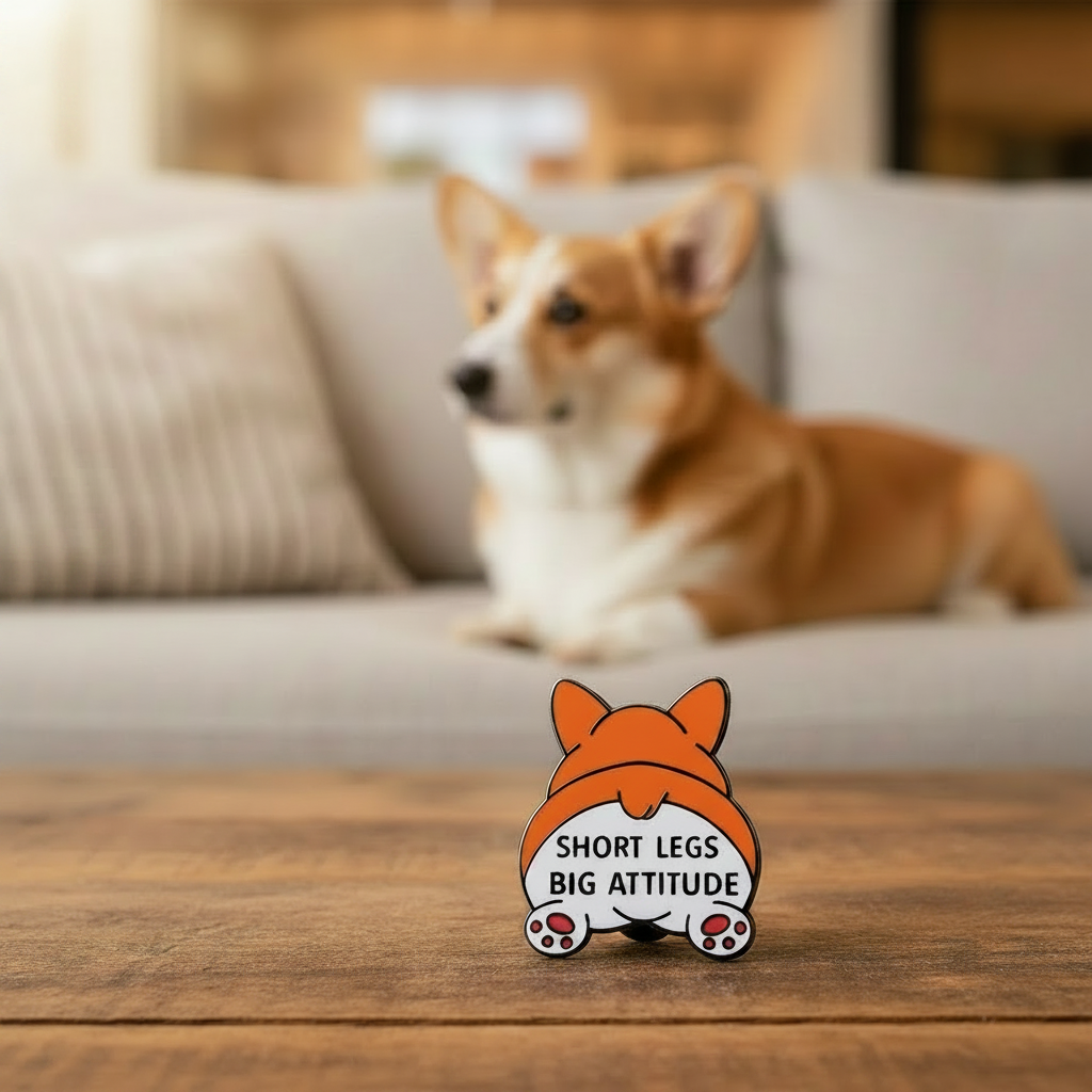 🐾🍑 Short Legs Big Attitude Pin