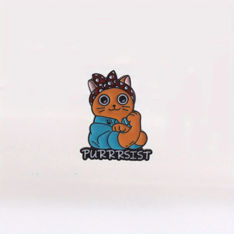 🐾💥 PURRRSIST Cat Pin