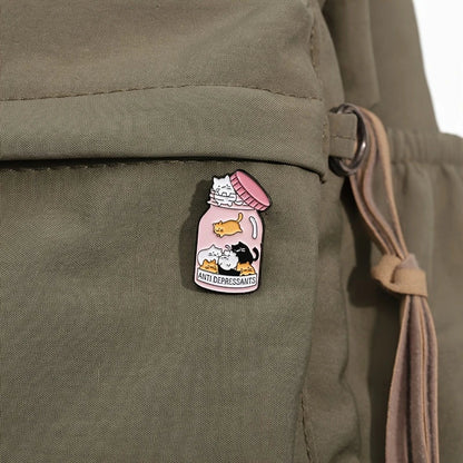 🐾💖 Anti-Depressants Cat Jar Pin