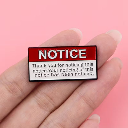 📋👀 Notice: Thank You for Noticing This Notice Pin