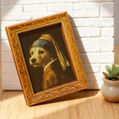 Doggo with Pearl Ears Magnet