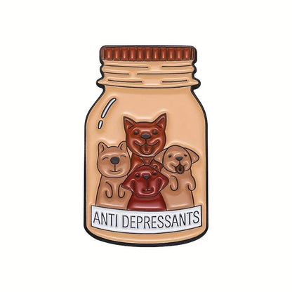 🐶✨ Anti-Depressants Dog Jar Pin