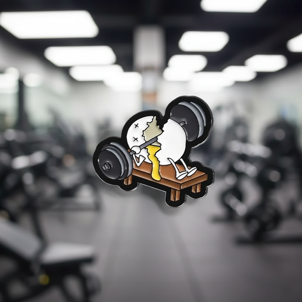 🍳 Weightlifting Egg Pin