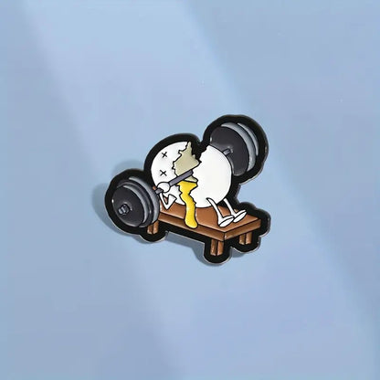 🍳 Weightlifting Egg Pin