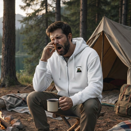Bear-ly Awake Embroidered Zip Hoodie