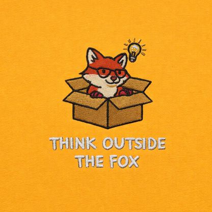 Think Outside The Fox Embroidered T-Shirt