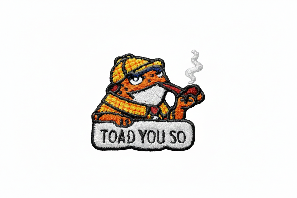 Toad You So Detective Organic Embroidered Sweatshirt