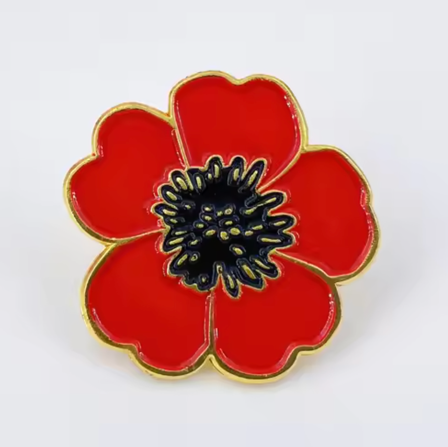 Red Poppy Pin