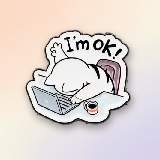 I'm OK! (White Cat)