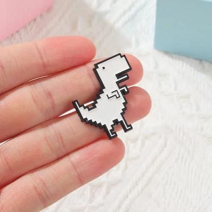 You Are Offline! (White T-Rex) Pin