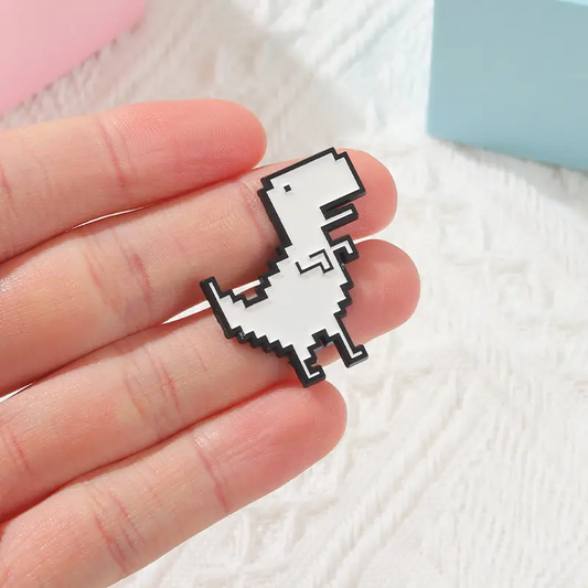 You Are Offline! (White T-Rex) Pin