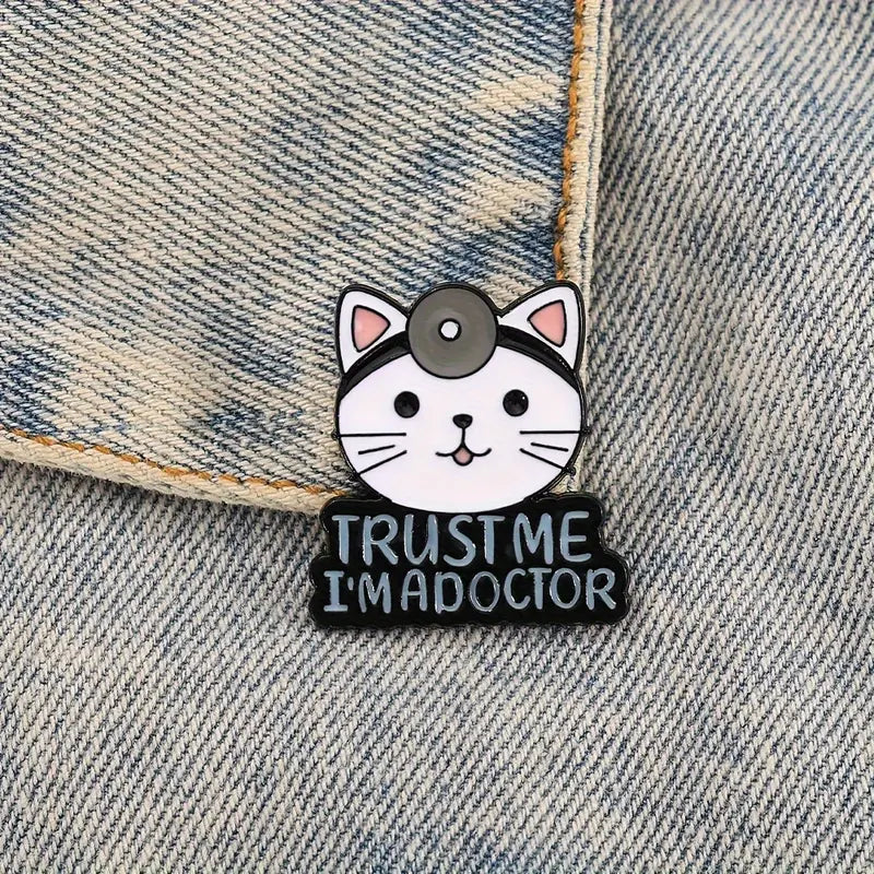 🐱🩺 Trust Me, I’m a Doctor Cat Pin