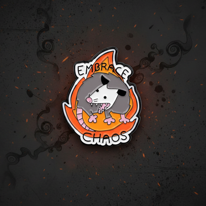 🔥🐀 Embrace Chaos Pin