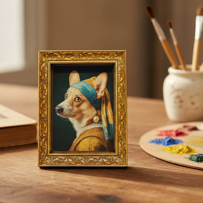 Corgi with Pearl Ears Magnet