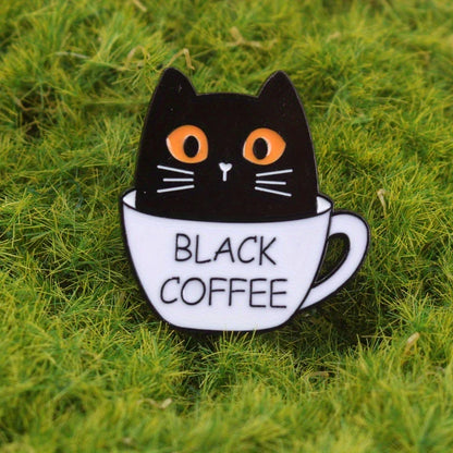🐈‍⬛☕ Black Coffee Cat Pin