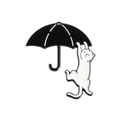 Cat & Umbrella Pin