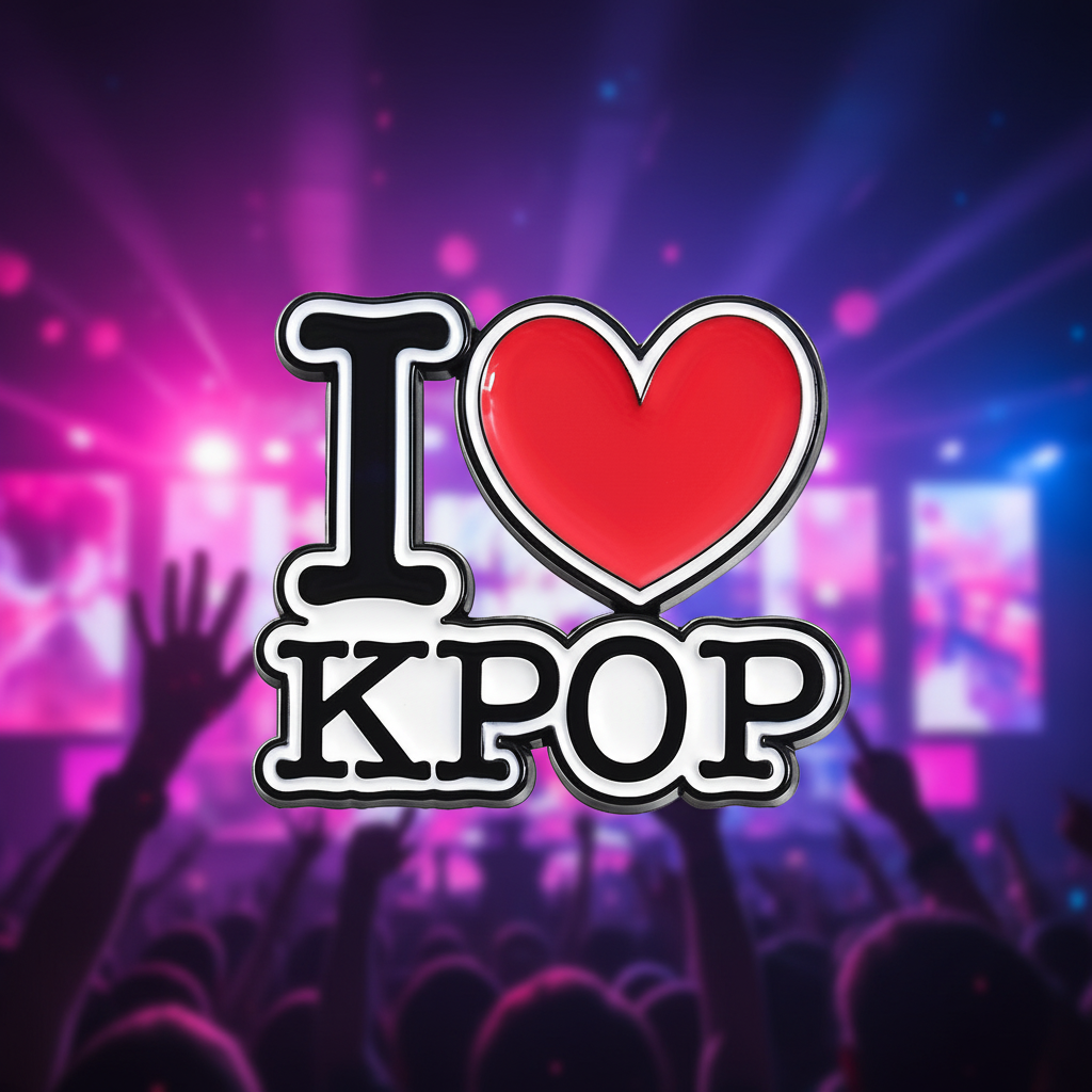I Love K-Pop Pin