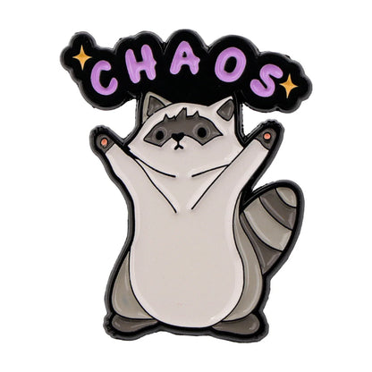 🌪️🦝 Chaos Raccoon Pin