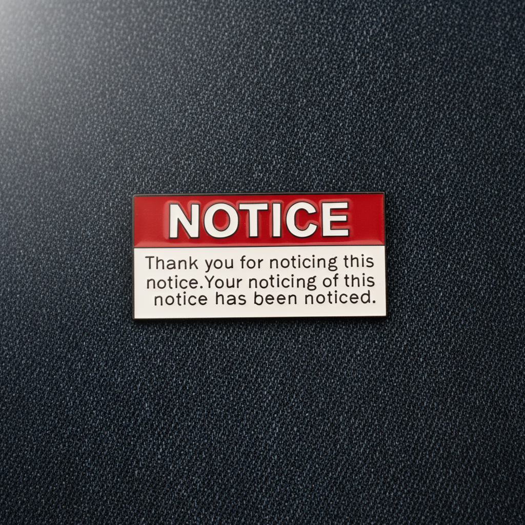 📋👀 Notice: Thank You for Noticing This Notice Pin