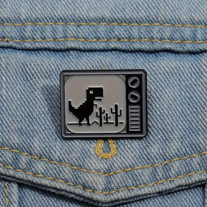 🦖📺 Pixel Dino Game Pin