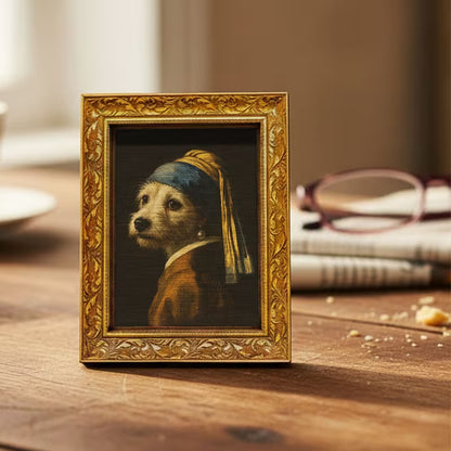 Doggo with Pearl Ears Magnet