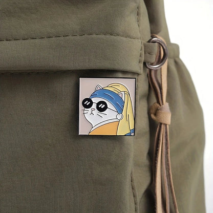 🎨🐱 Cat with a Pearl Earring Pin