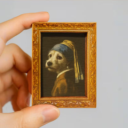 Doggo with Pearl Ears Magnet