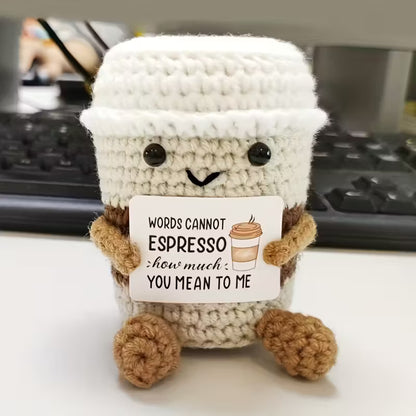 ☕ Handmade Crochet Coffee Cup