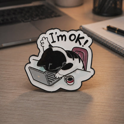 I'm OK! (Black & White Cat)