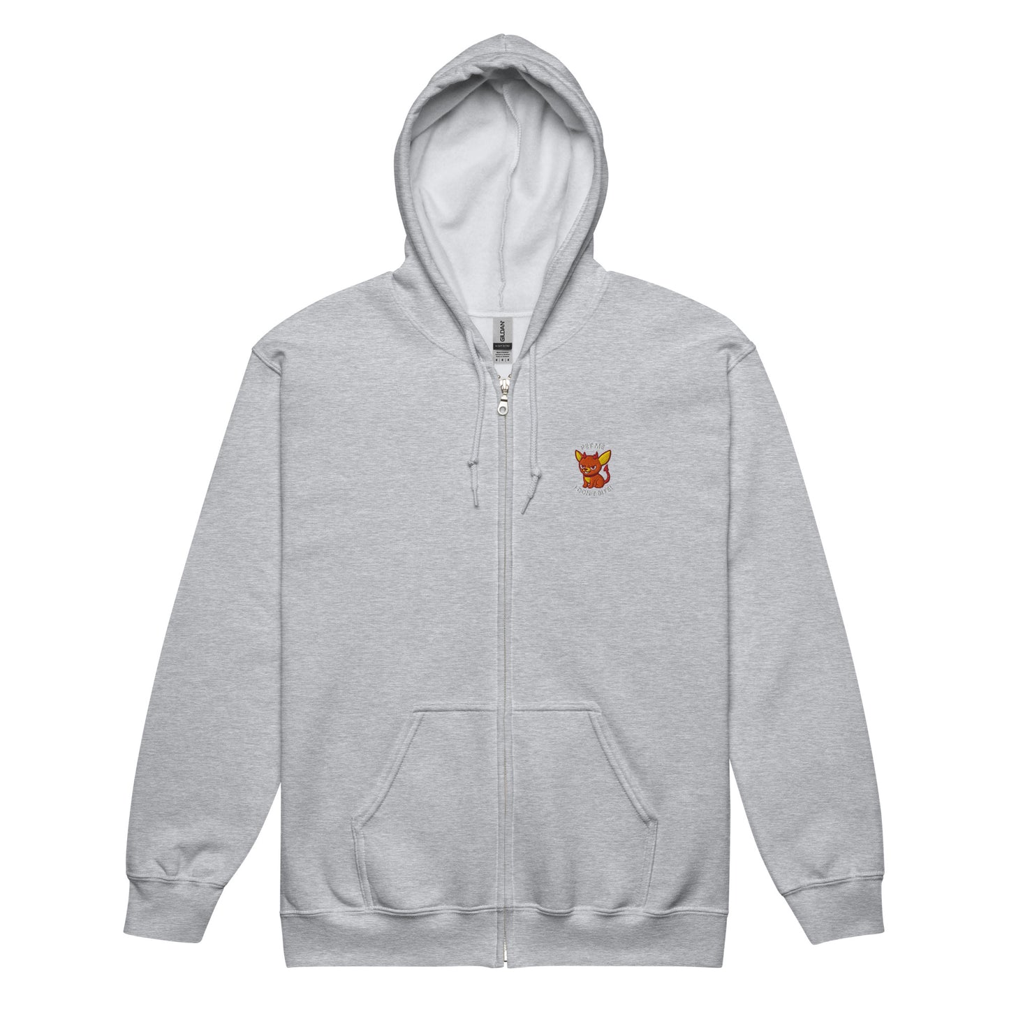 Sassy Chihuahua Embroidered Zip Hoodie