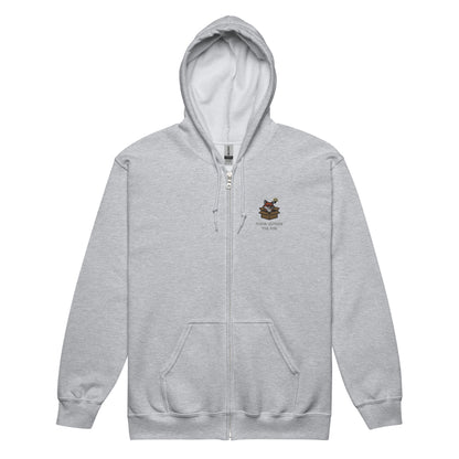 Think Outside The Fox Embroidered Zip Hoodie