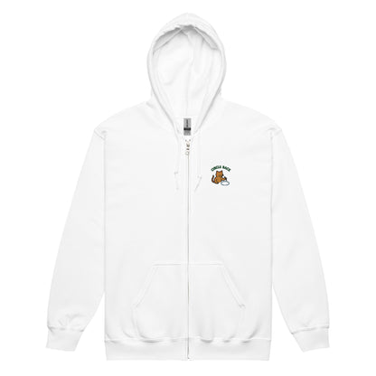 Circle Back Cat Embroidered Zip Hoodie