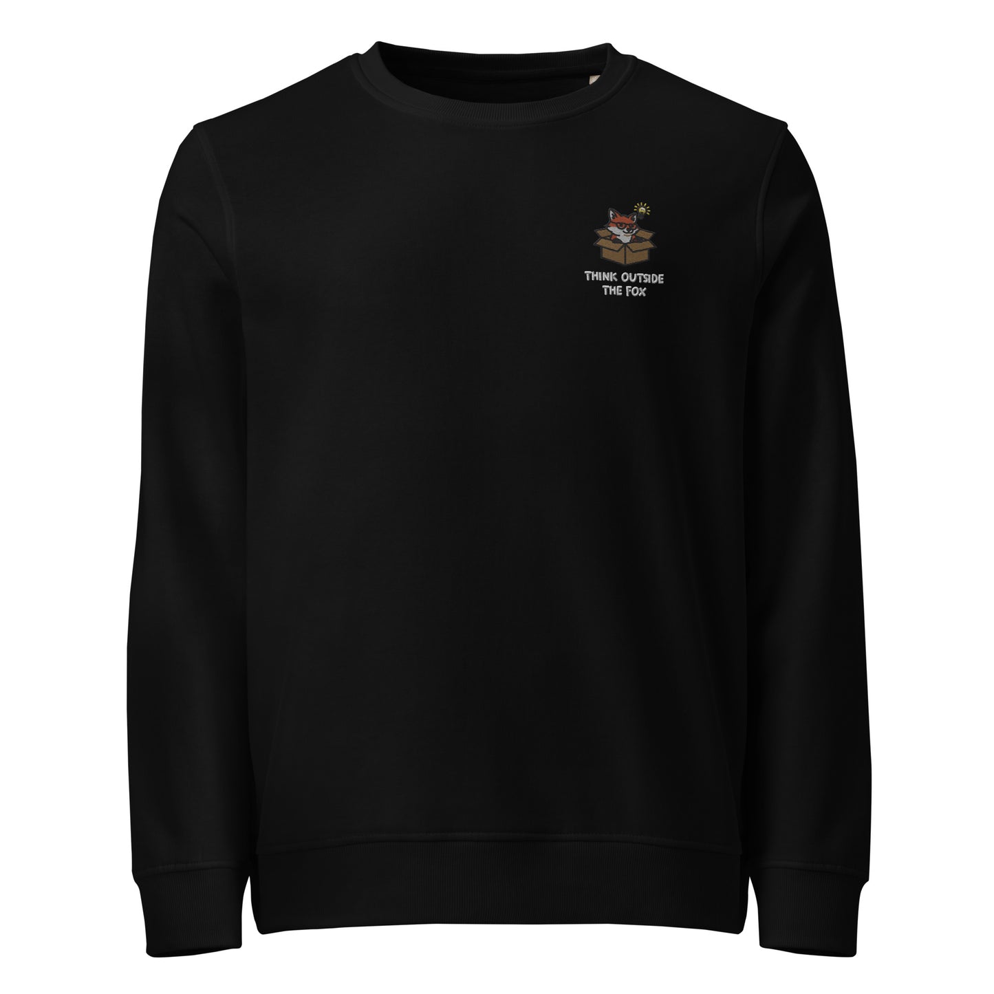 Think Outside The Fox Organic Embroidered Sweatshirt