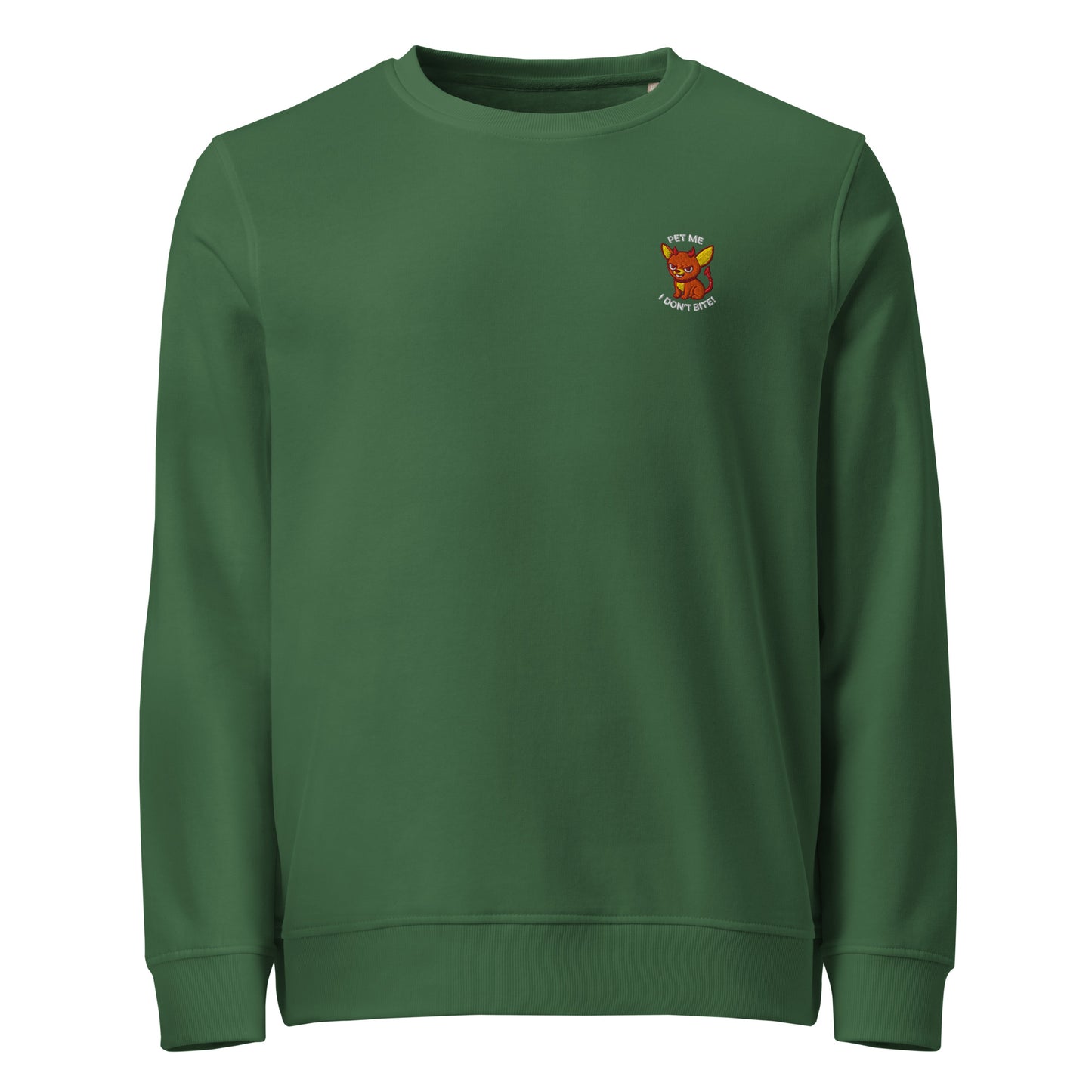 Sassy Chihuahua Organic Embroidered Sweatshirt