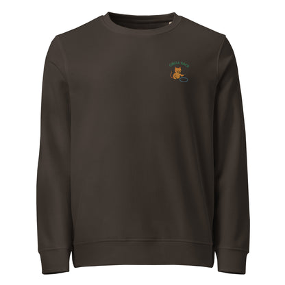 Circle Back Cat Organic Embroidered Sweatshirt