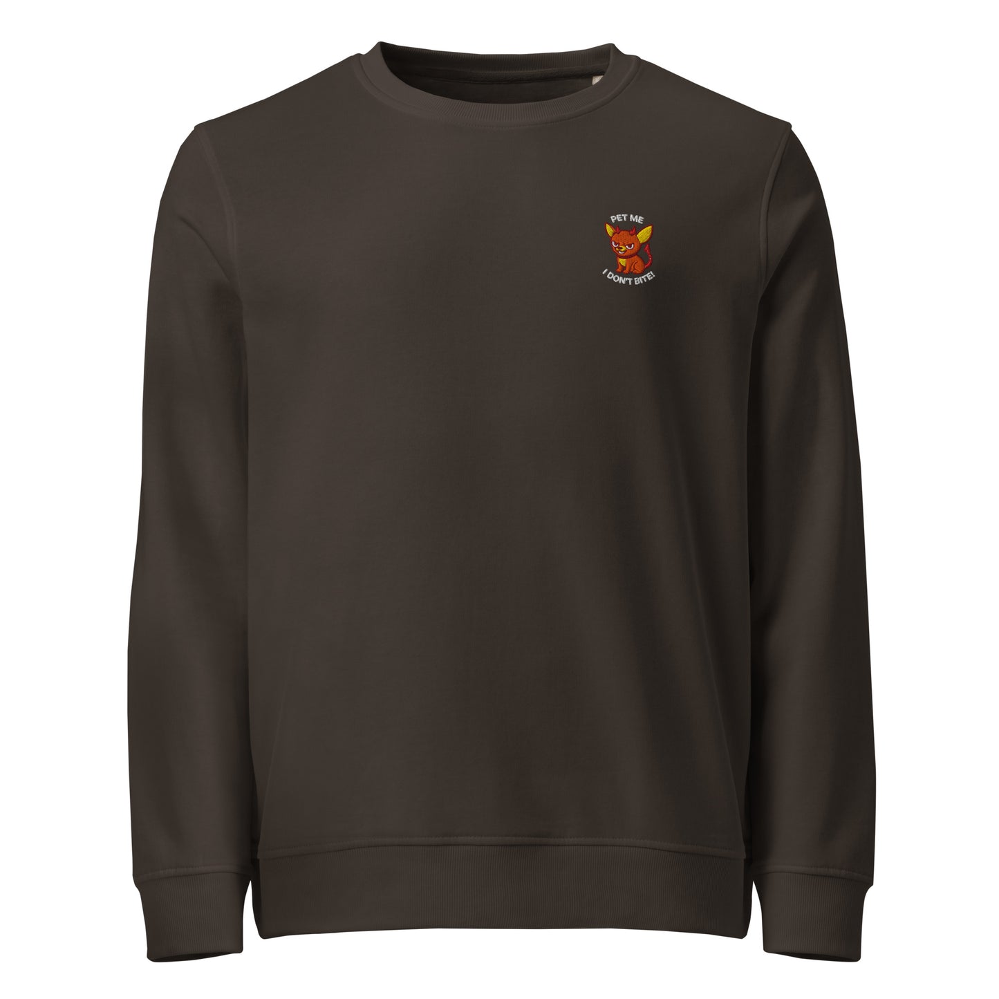 Sassy Chihuahua Organic Embroidered Sweatshirt