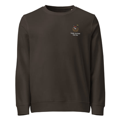 Think Outside The Fox Organic Embroidered Sweatshirt