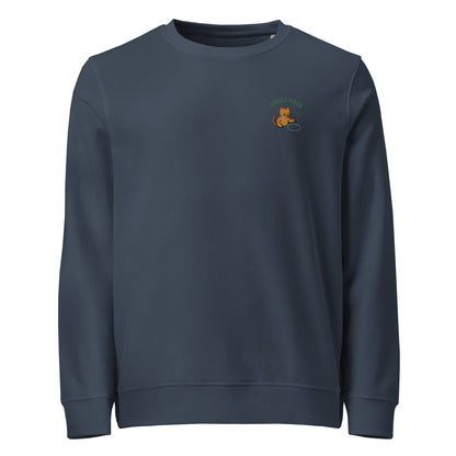 Circle Back Cat Organic Embroidered Sweatshirt