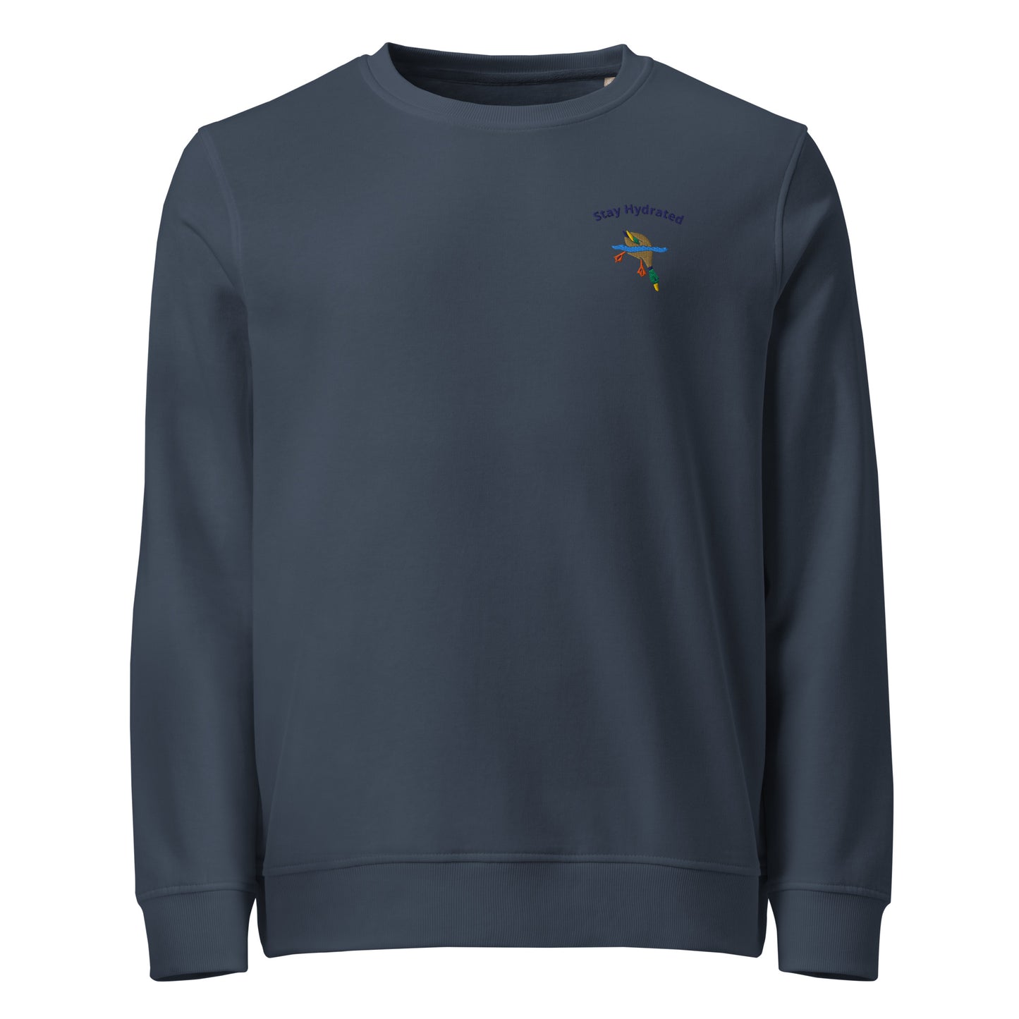 Stay Hydrated Duck Organic Embroidered Sweatshirt