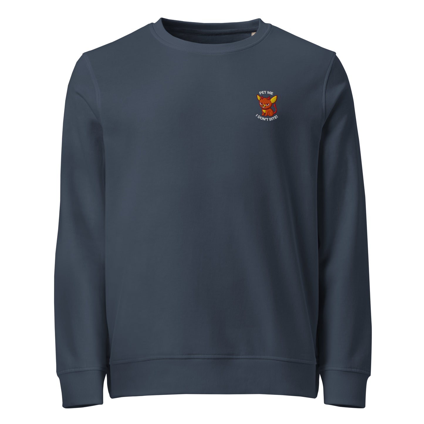 Sassy Chihuahua Organic Embroidered Sweatshirt