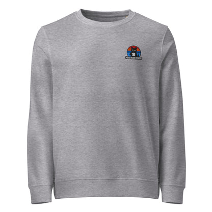 Black Cat Retro Sunset Organic Embroidered Sweatshirt